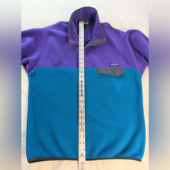 Patagonia Synchilla T-Snap Purple Teal Pullover Jacket Mens Medium - Picture 6 of 9
